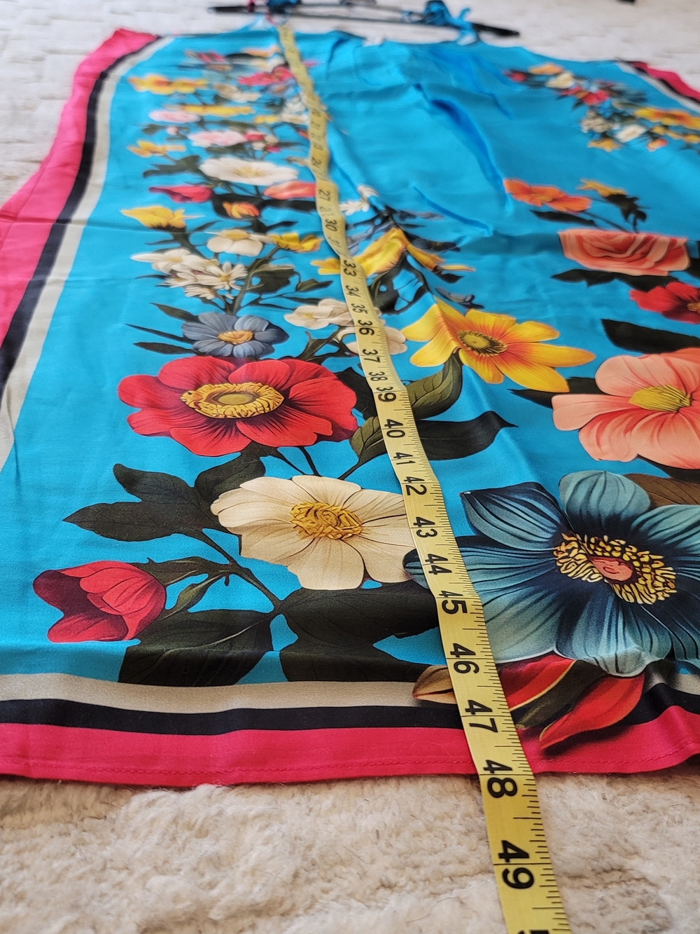 NWT ARATTA Floral Garden Maxi Dress Viscose Blue Floral Boho Size XL - Picture 13 of 16